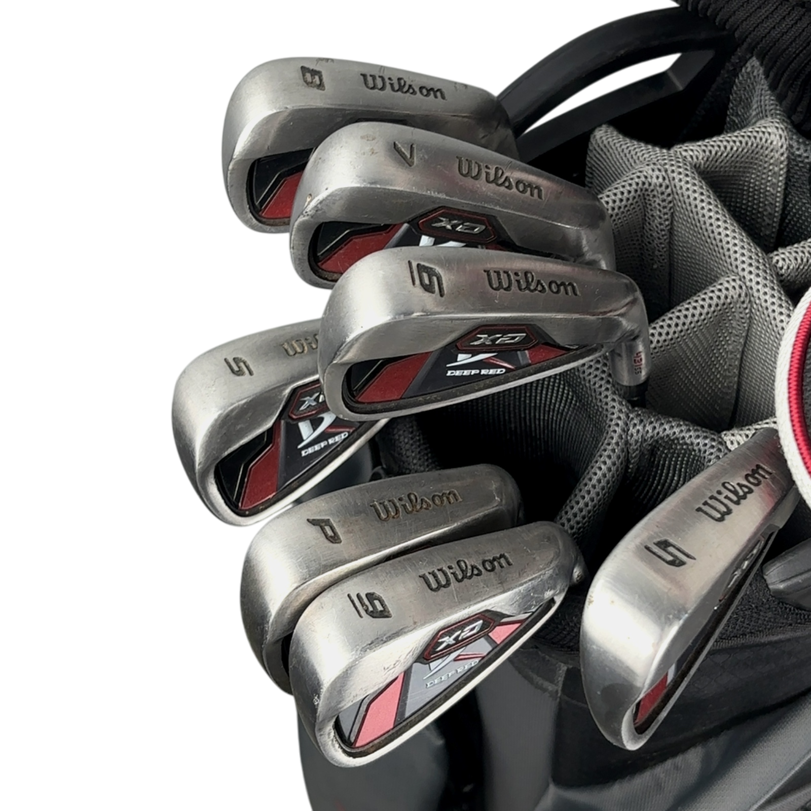 Wilson Deep Red Komplet Sæt Med Bag / 5-PW+SW / Flex Regular / Stål
