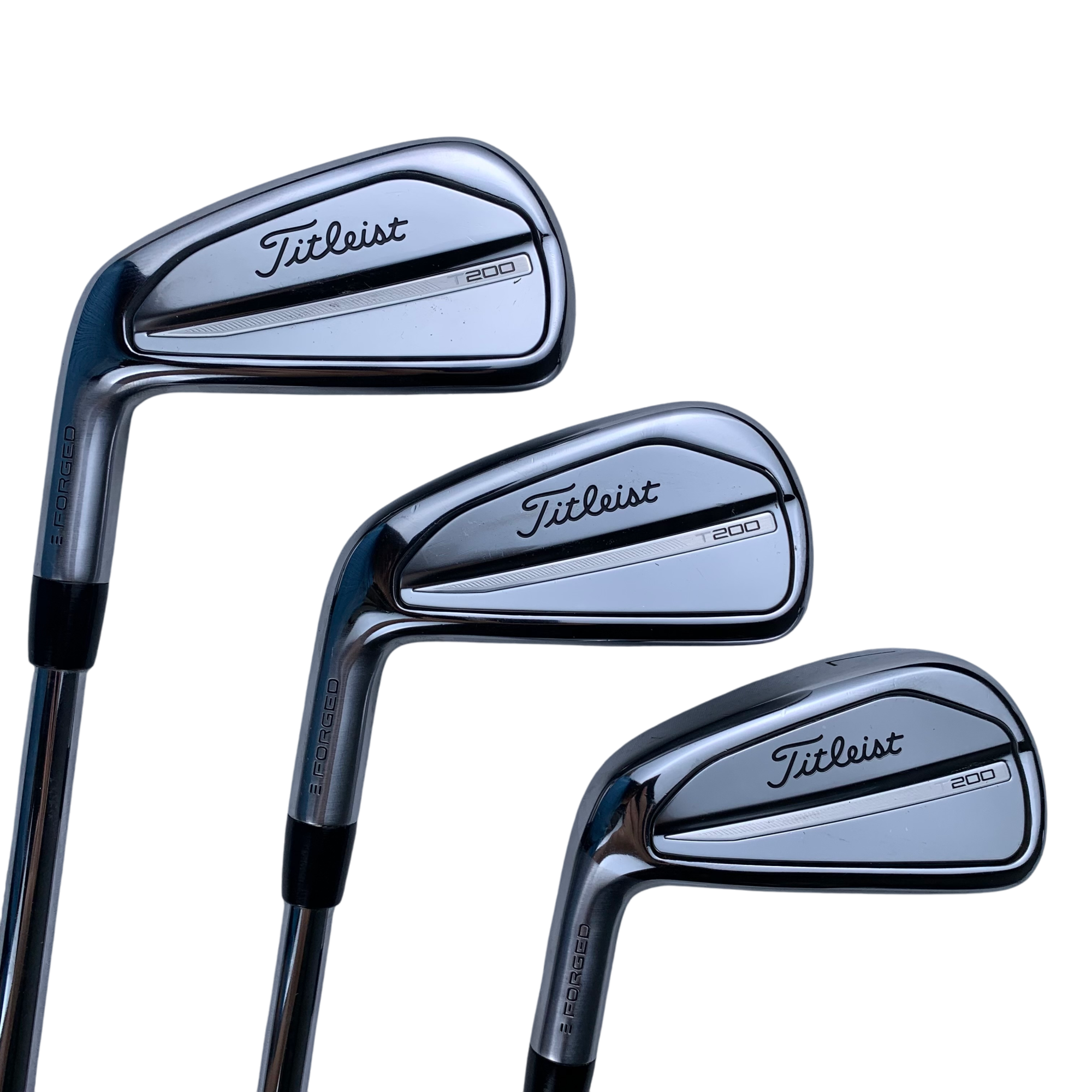Titleist T200 gen. 3 Jernsæt / Flex Stiff / 5-P + L / Stål Venstre hovedbillede - brugt golf udstyr i god stand