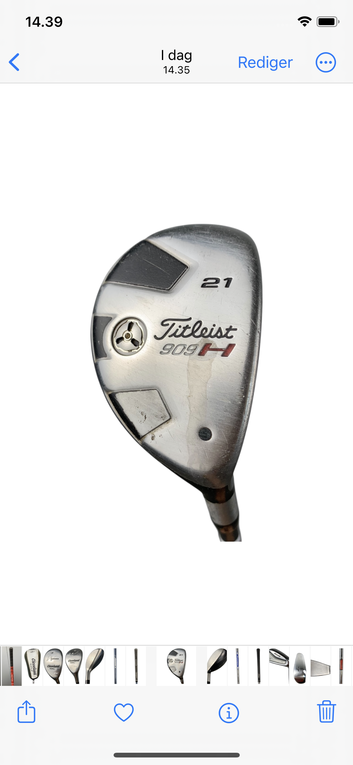 Titleist 909H Hybrid / Flex Stiff / Grafit / #4/21
