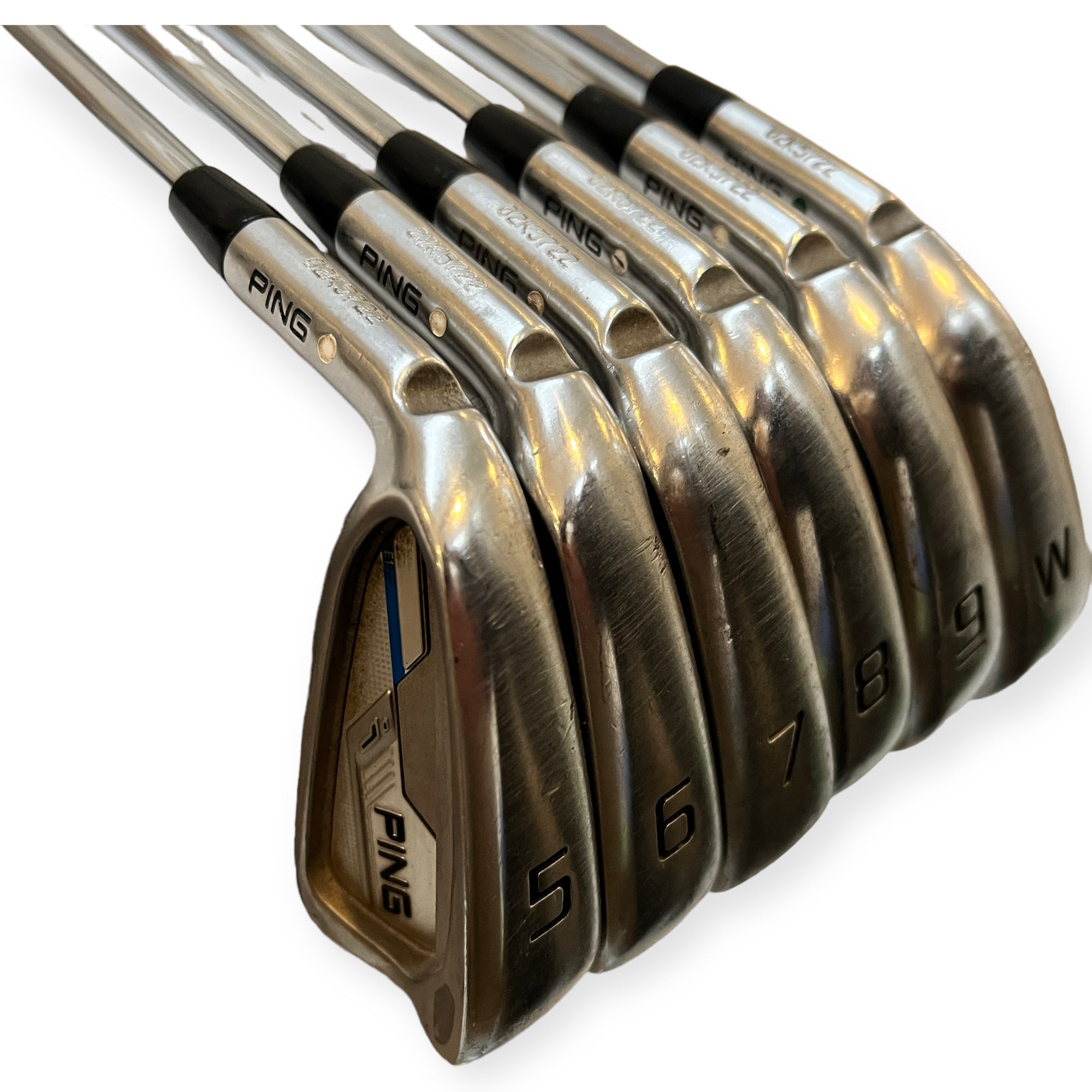 Ping i Series E1 / 5-PW / Venstre / Flex Regular / stål / White dot