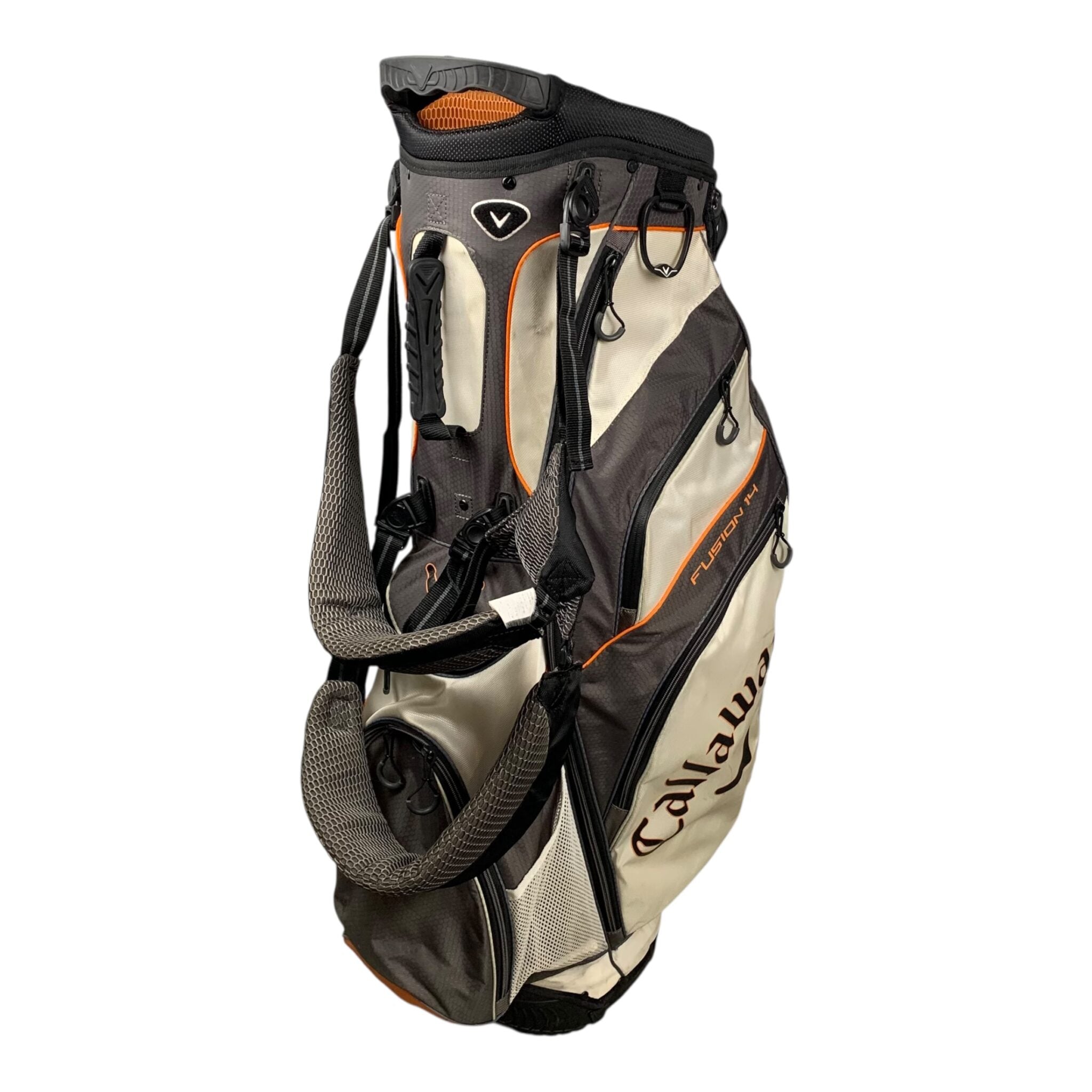 Callaway Fusion 14 Standbag / White/Orange / 14-Rum