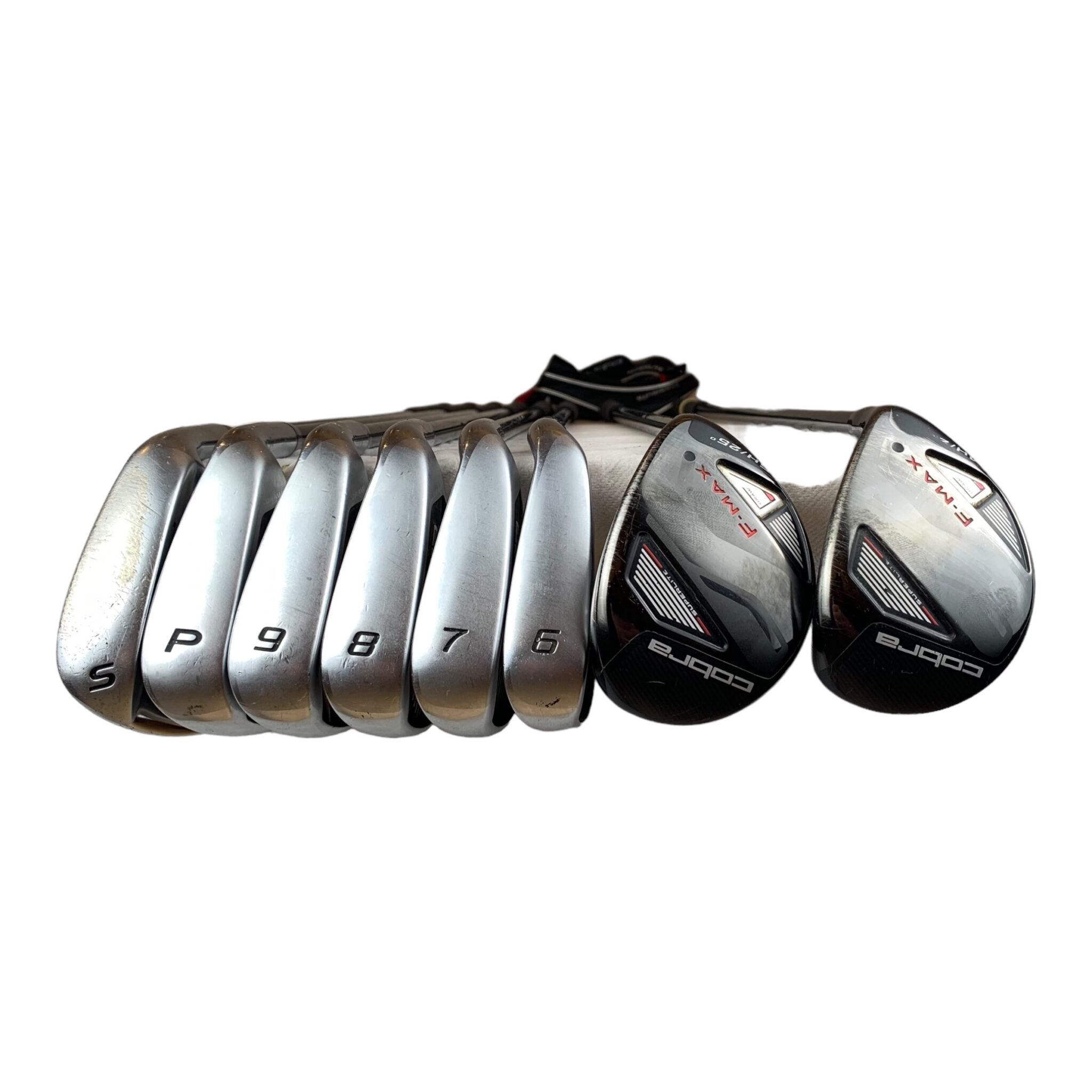 Cobra F-Max SuperLite jernsæt / Flex Regular / Længde = -1" / 4H-5H-6-PW+S / Grafit
