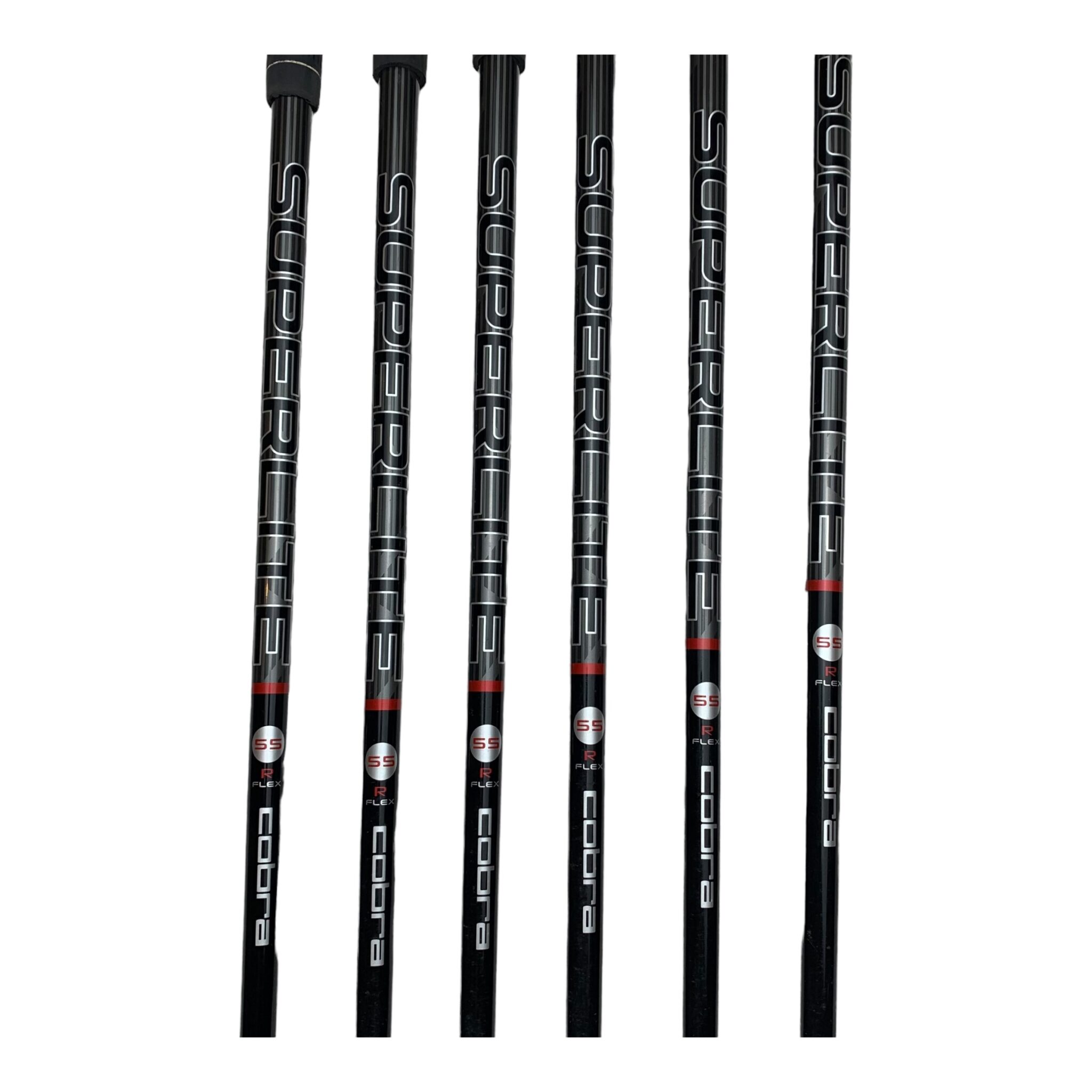 Cobra F-Max SuperLite jernsæt / Flex Regular / Længde = -1" / 4H-5H-6-PW+S / Grafit