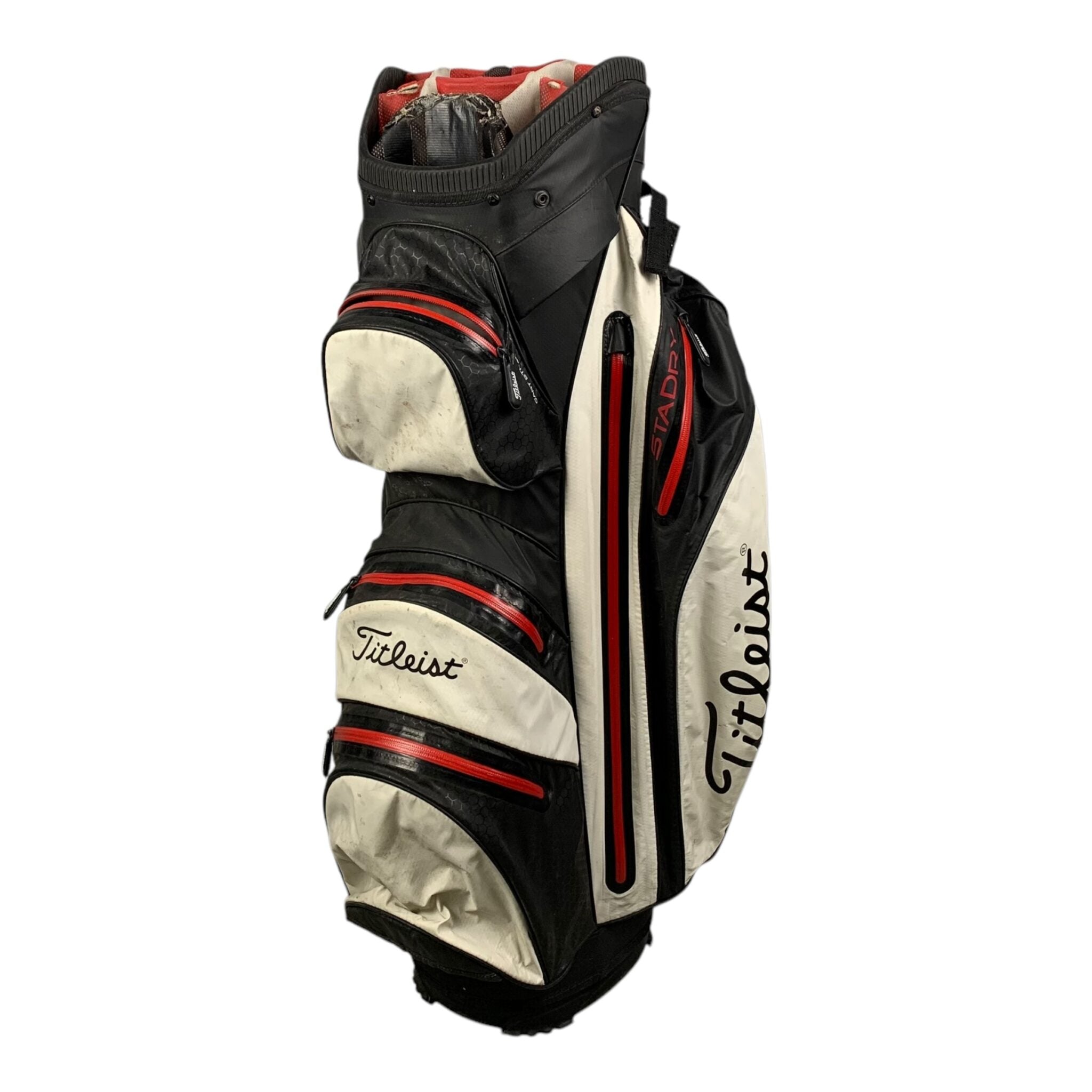 Titleist StaDry CartBag / Black/White/Red / 14 Rum