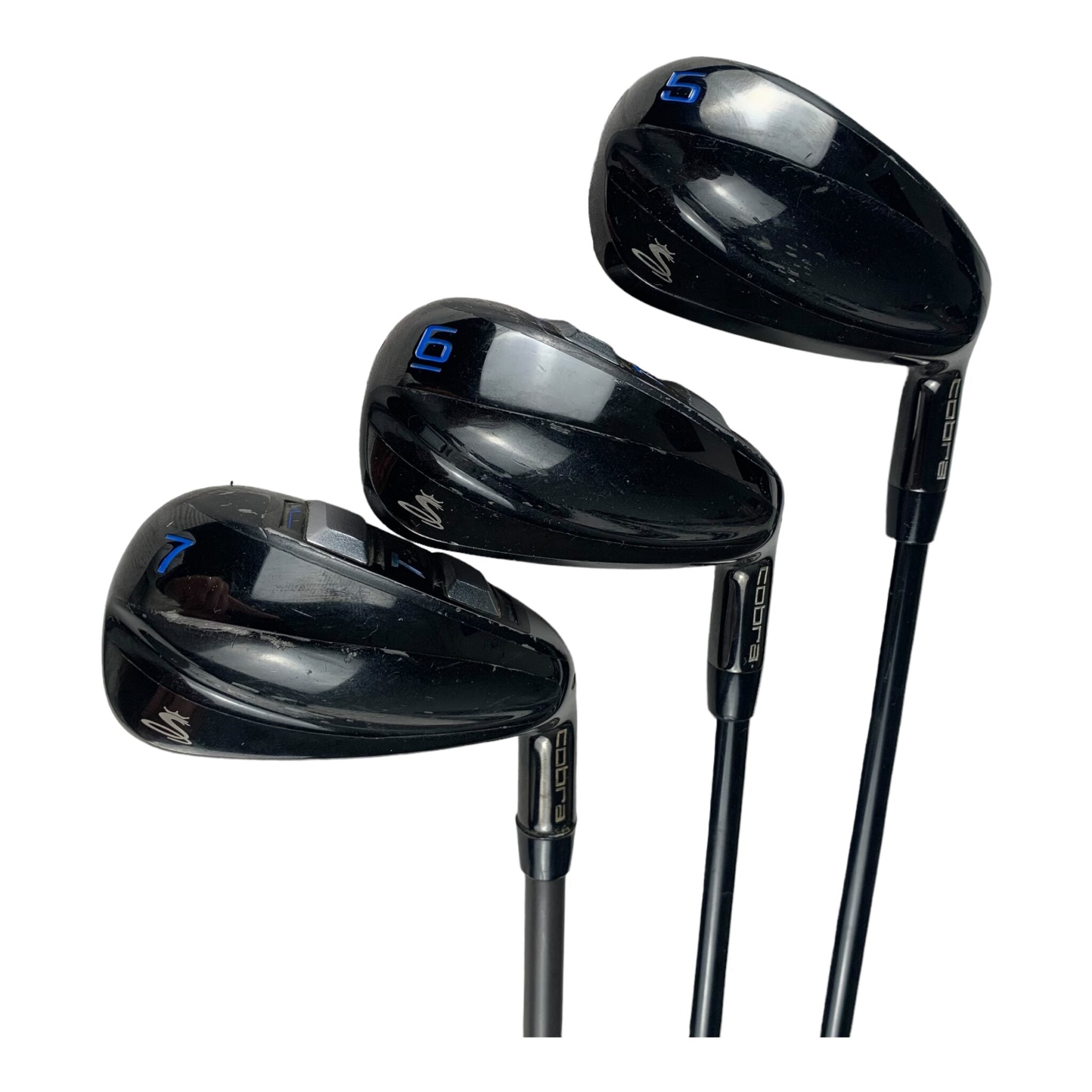 Cobra T Rail jernsæt / Flex A (Senior) / 4H+5-PW / Grafit / Længde +0,25"