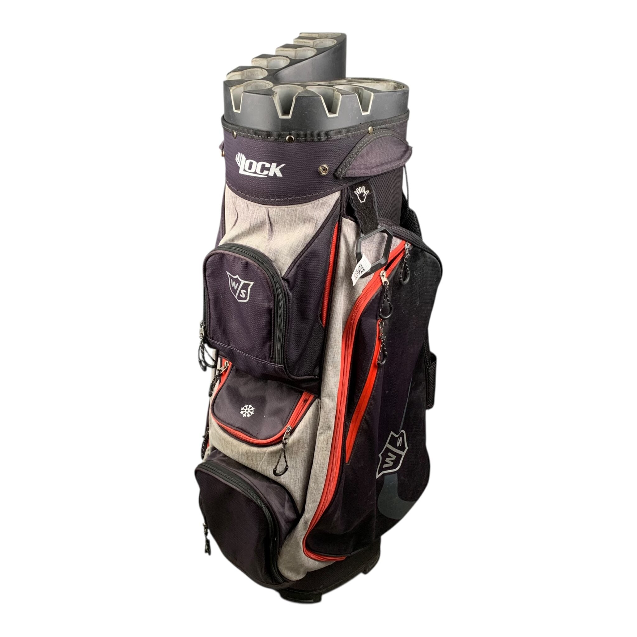 Wilson ILock Cartbag / Black/Grey/Red/ Divider-Top