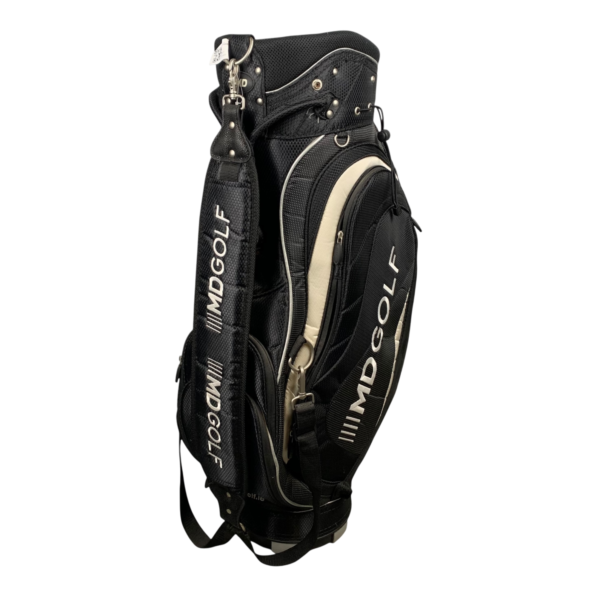 MD Golf Cart Bag / 6-Way / Black hovedbillede - brugt golf udstyr i god stand