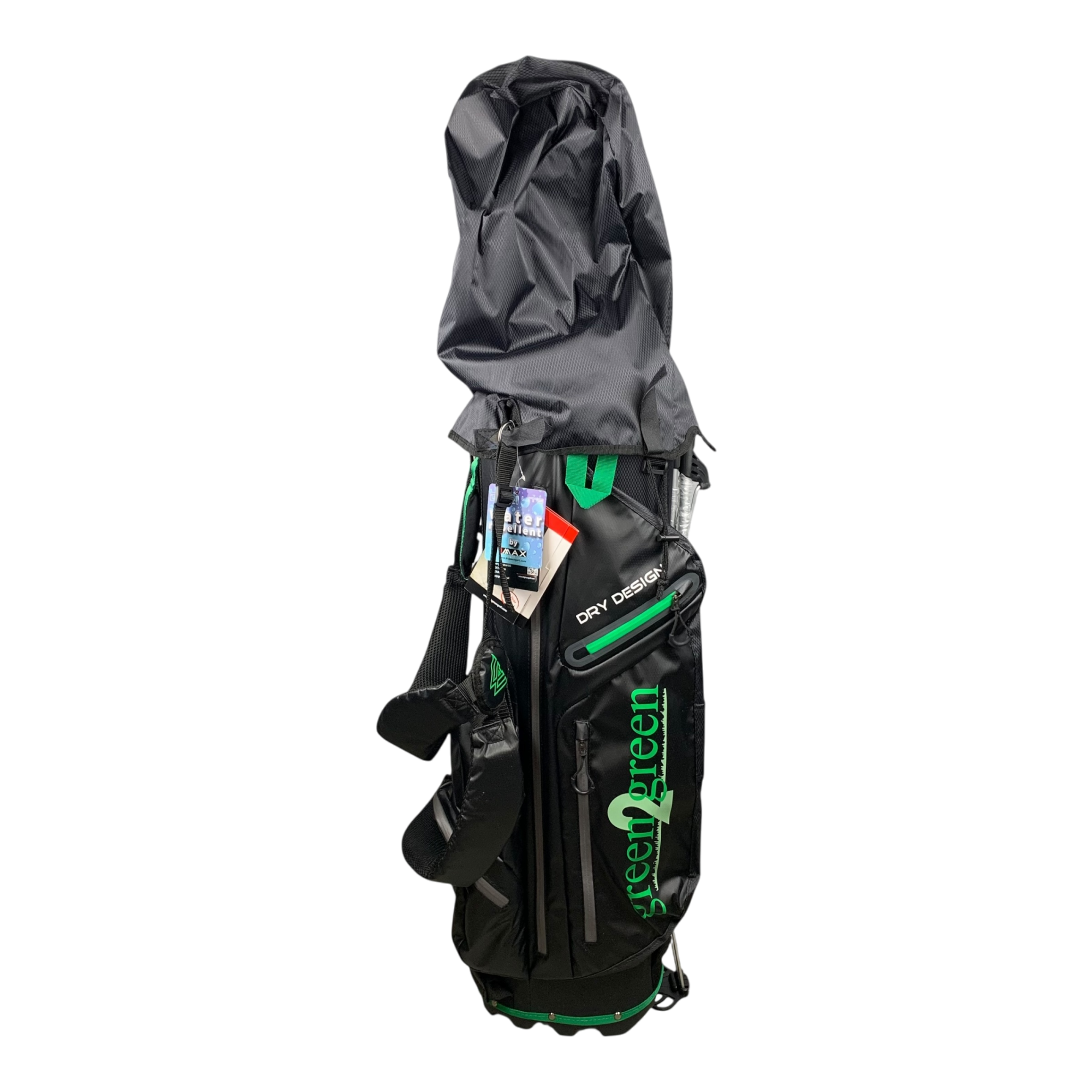 Big Max Green 2 Green Stand Bag / 5-Way / Black galleri billede 1 - brugt golf udstyr i god stand