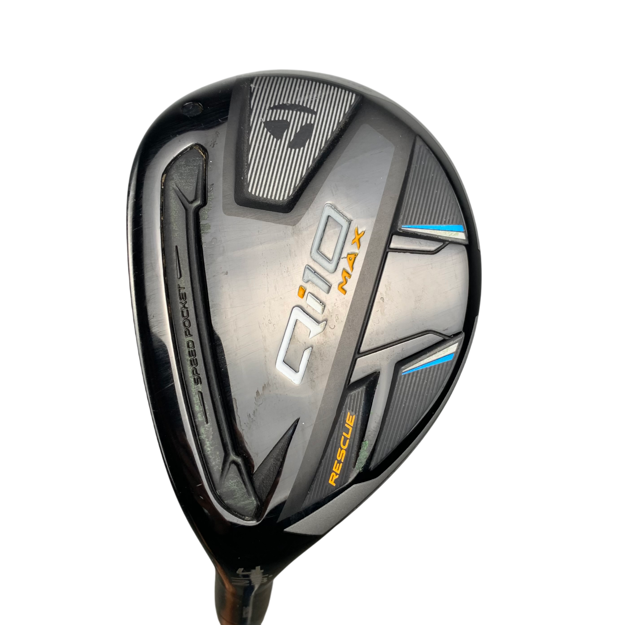 TaylorMade Qi10 MAX Hybrid / Flex Regular / Grafit / #4/23 Venstre hovedbillede - brugt golf udstyr i god stand
