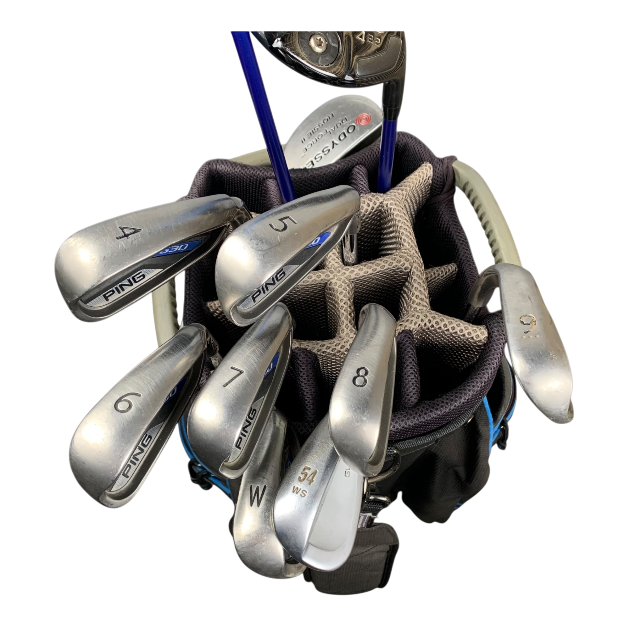 PING Komplet Sæt M. Bag / Flex A-flex / Graphite galleri billede 3 - brugt golf udstyr i god stand