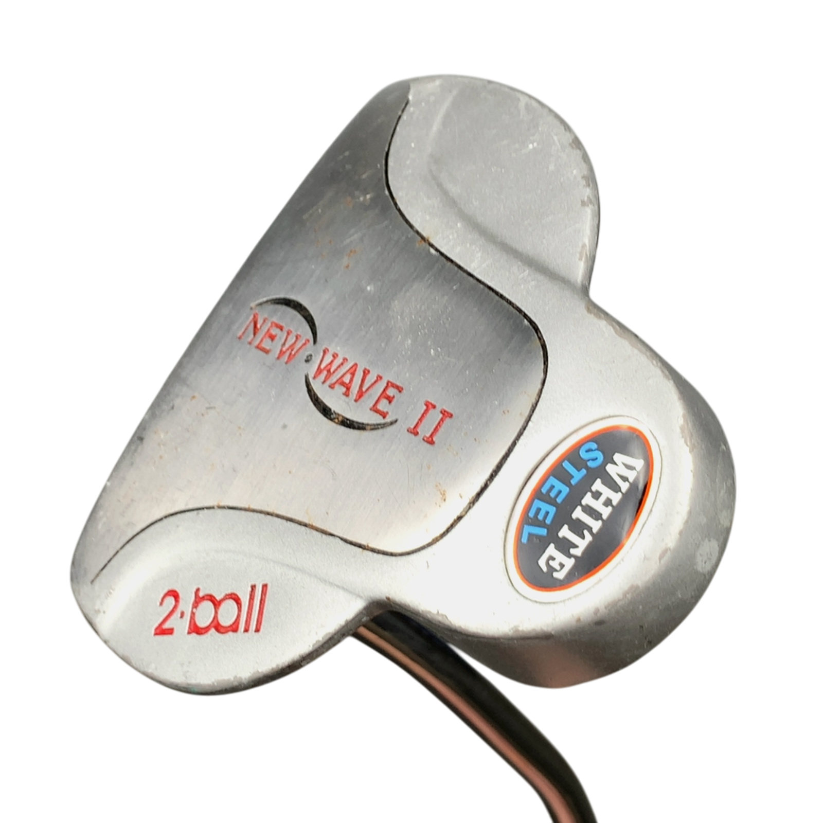 Venstre White Steele 2-ball Putter / 33"