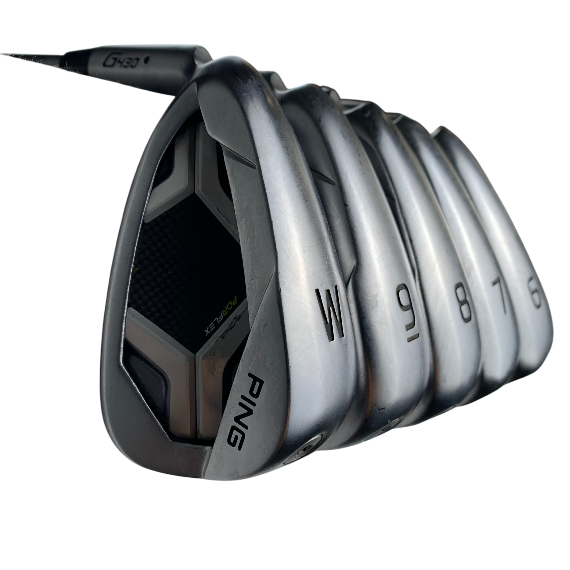PING G430 Jernsæt / Flex Stiff / 6-PW / Stål Venstre galleri billede 2 - brugt golf udstyr i god stand