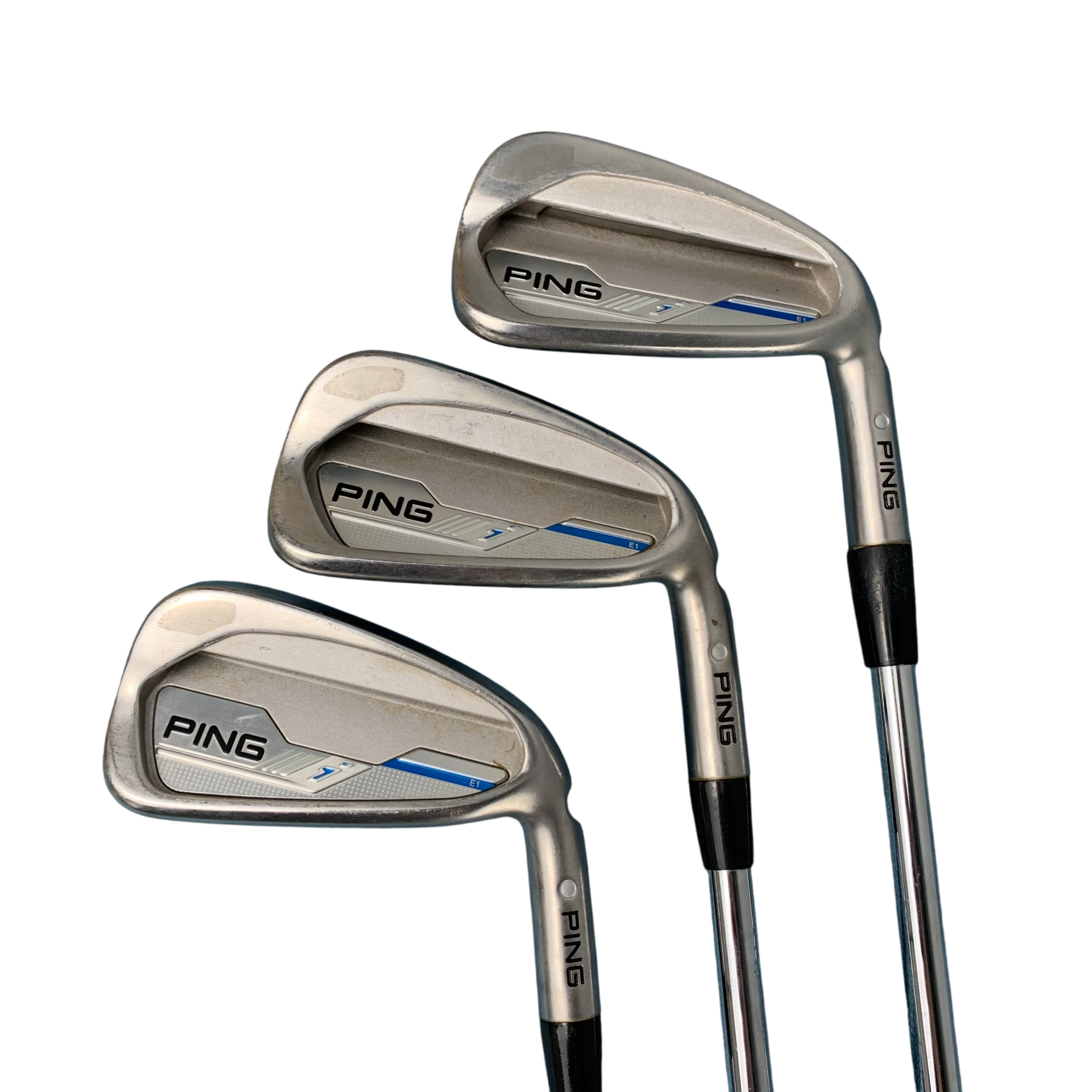 PING i Series E1 Jernsæt / Flex Stiff / 5-PW + GW / Stål hovedbillede - brugt golf udstyr i god stand