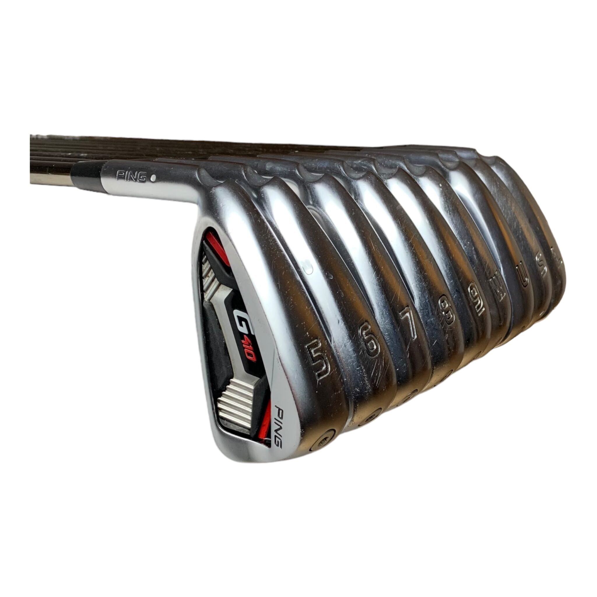 Venstre Ping G410 jernsæt VENSTRE / Flex Regular / 5-W+U+S+L  / Grafit