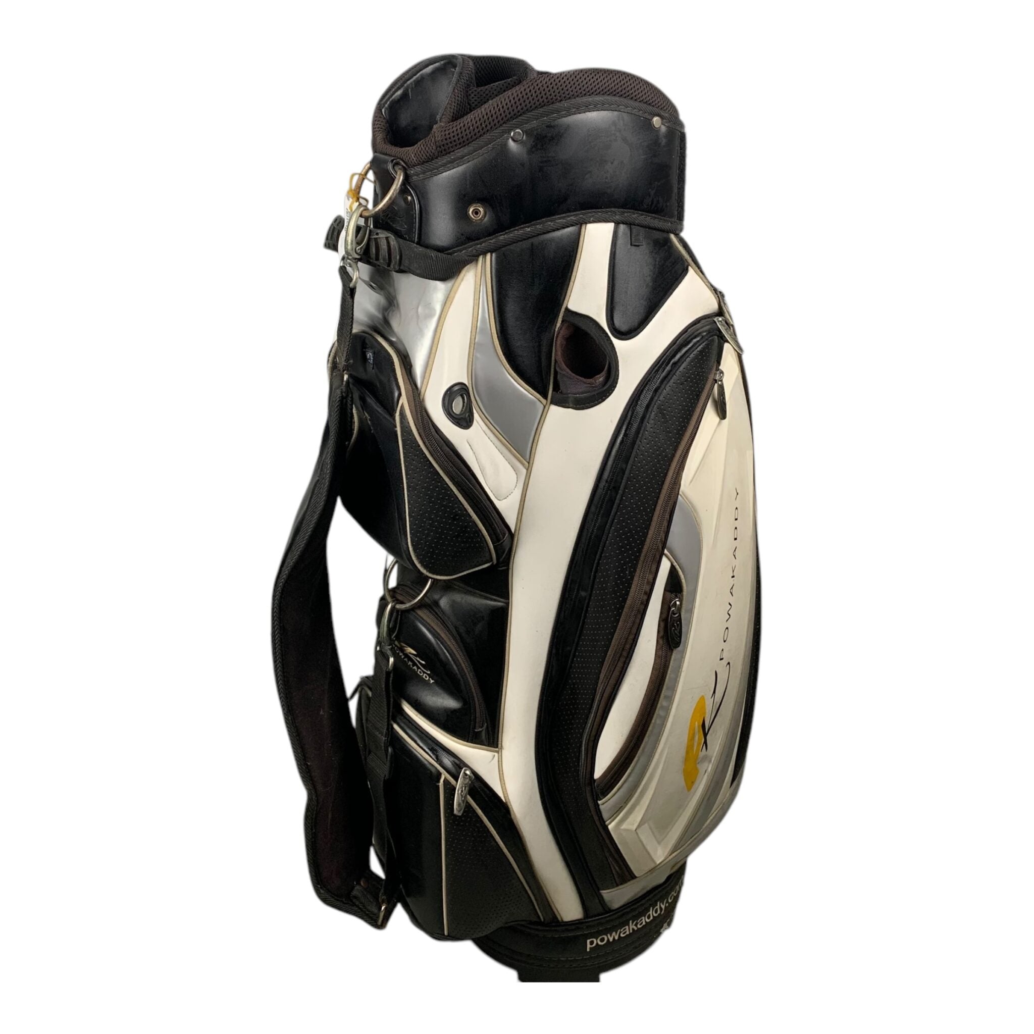PowaKaddy CartBag / White/Black / 14 Rum