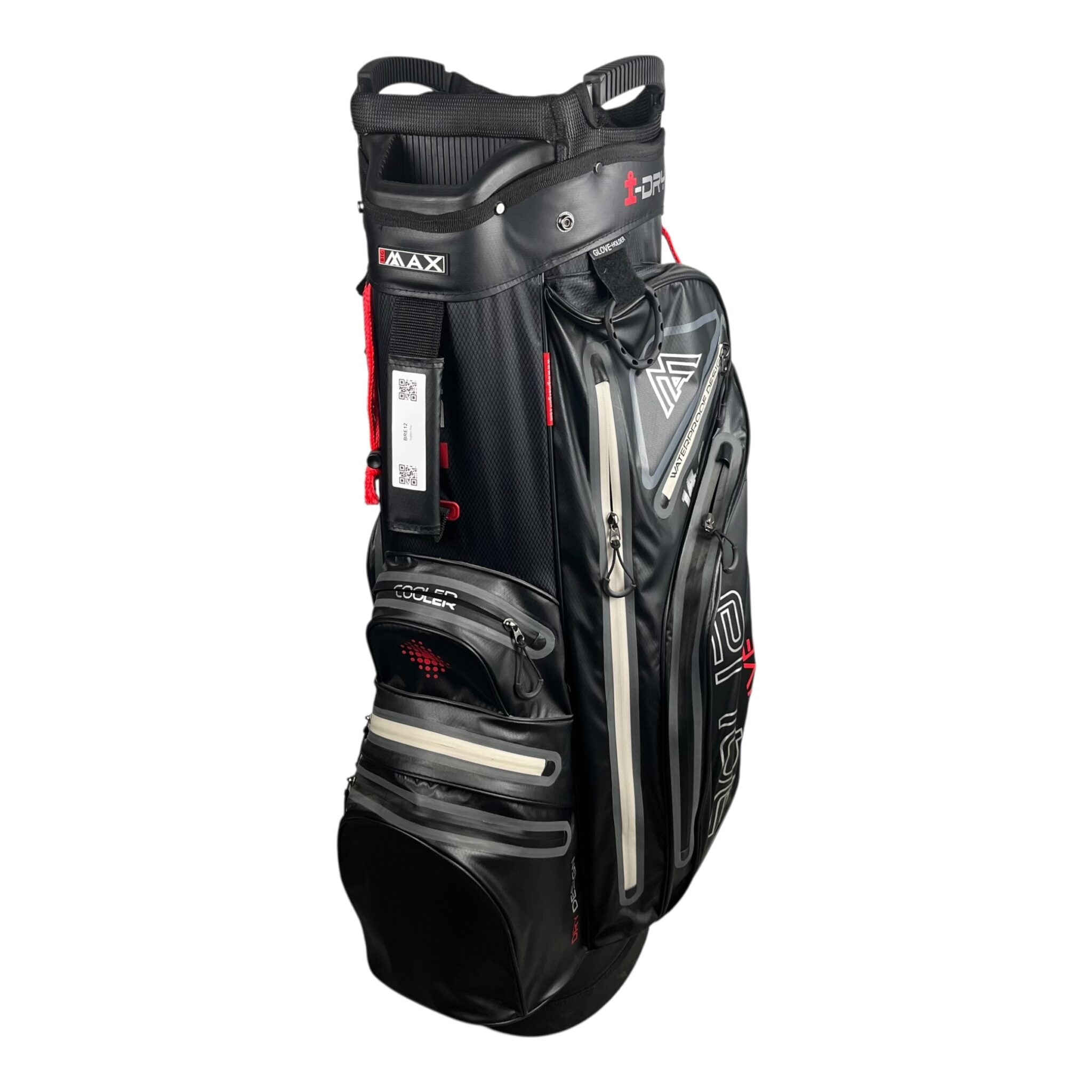 Big Max Aqua Drive Cart Bag / Black/Red / 15-Rum