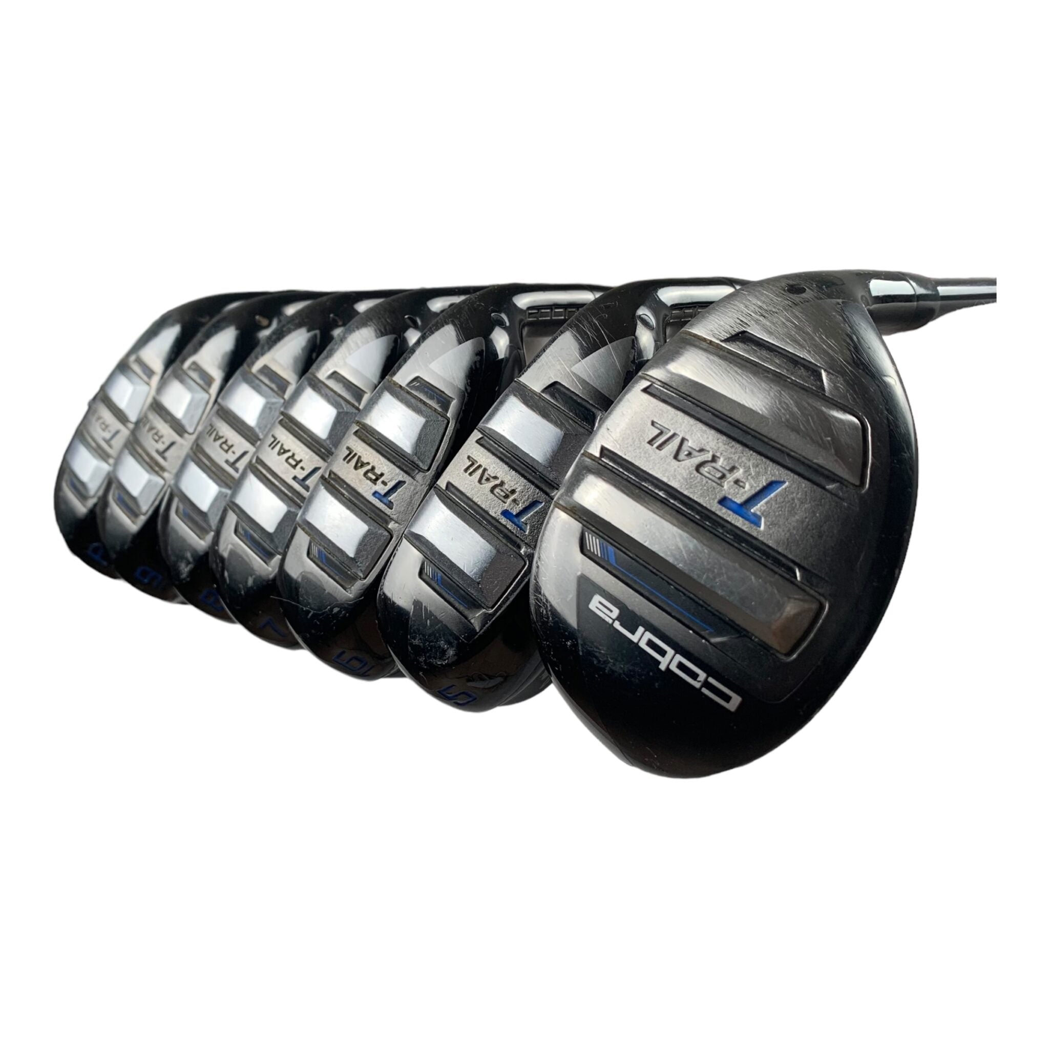Cobra T Rail jernsæt / Flex A (Senior) / 4H+5-PW / Grafit / Længde +0,25"