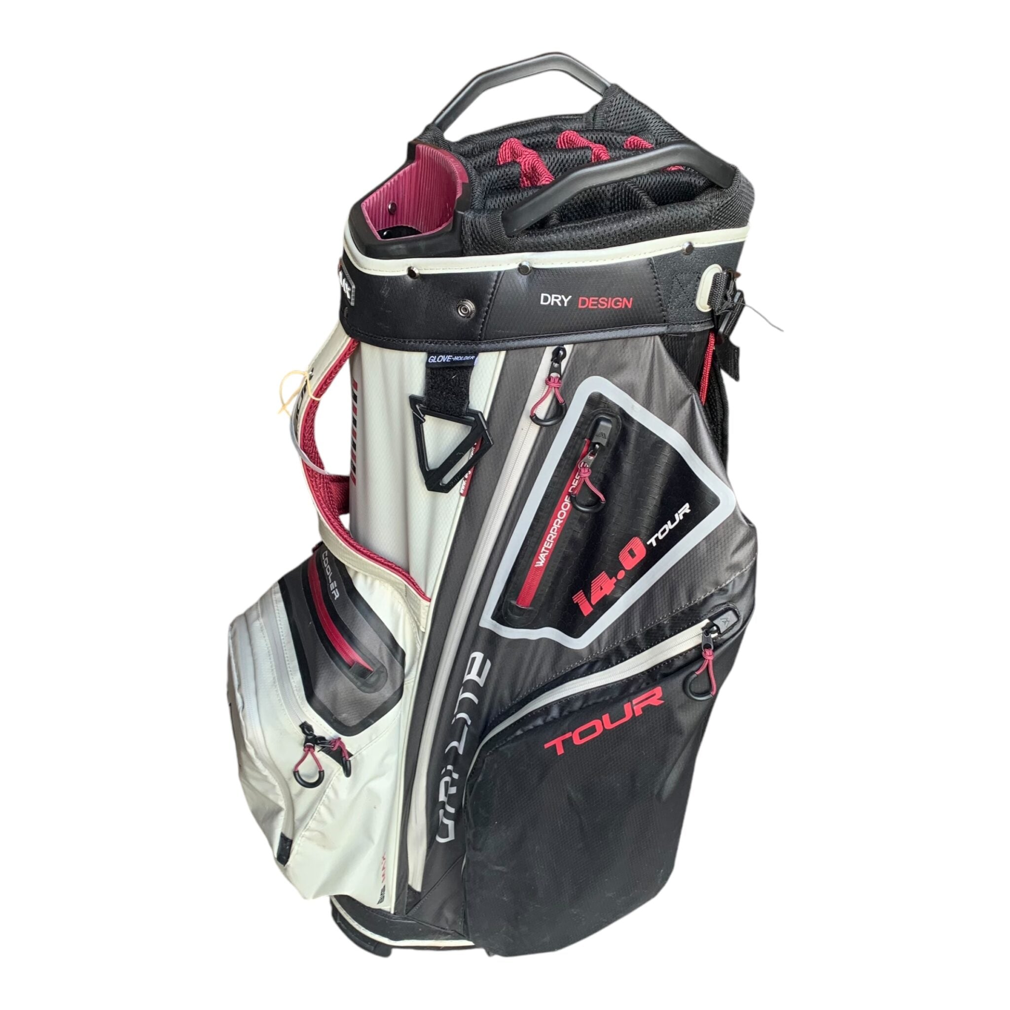 Big Max Dri-Lite Tour Cartbag / White/Grey/Bordeux / 15-Way