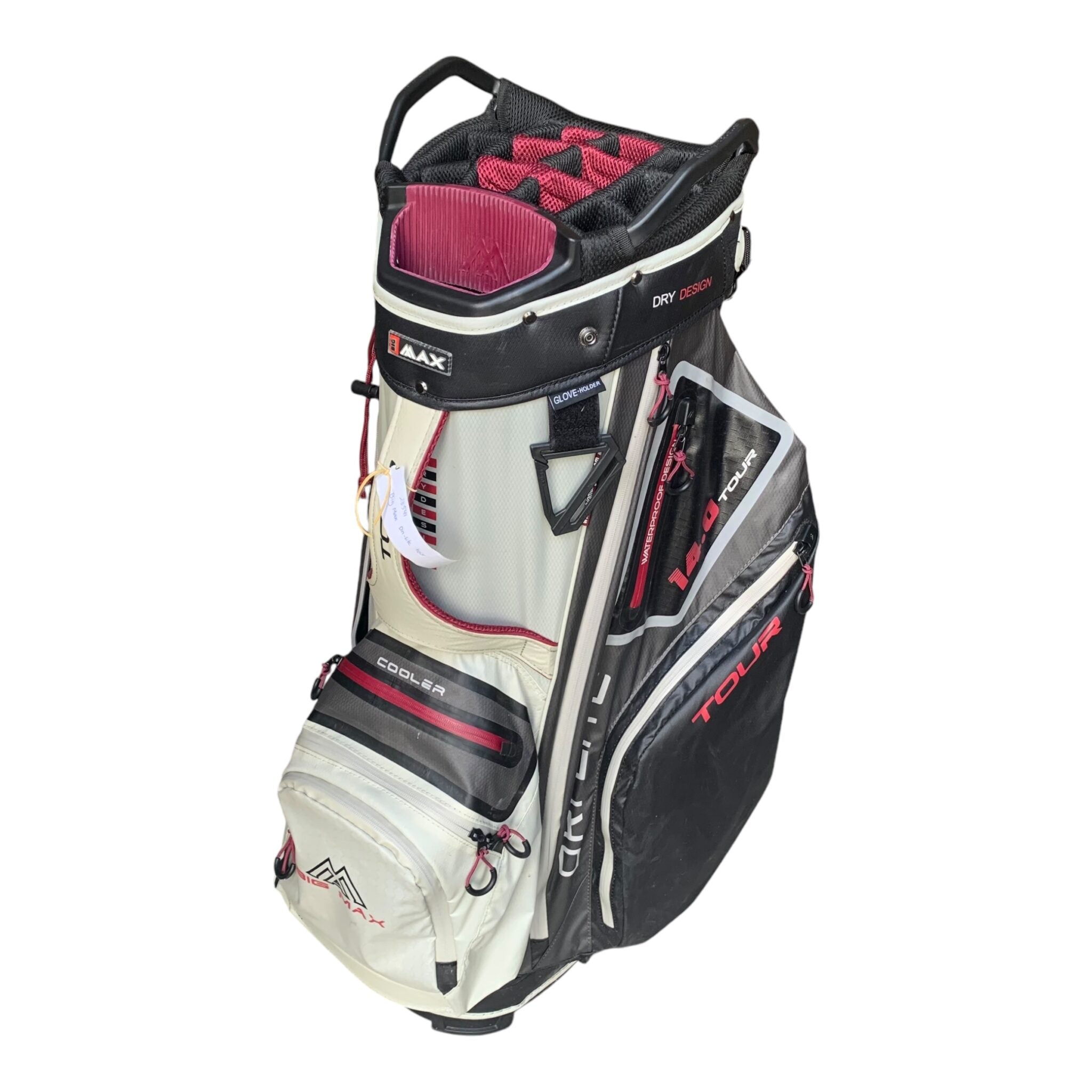 Big Max Dri-Lite Tour Cartbag / White/Grey/Bordeux / 15-Way