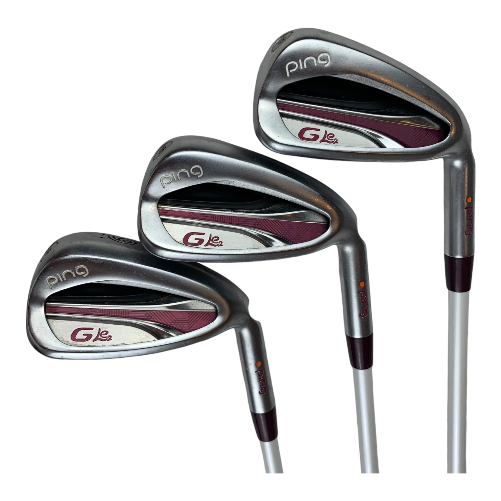 Ping G Le2 jernsæt / Flex Ladies (UltraLight) / 7-PW / Grafit / Orange Lie Dot (2 Flat)