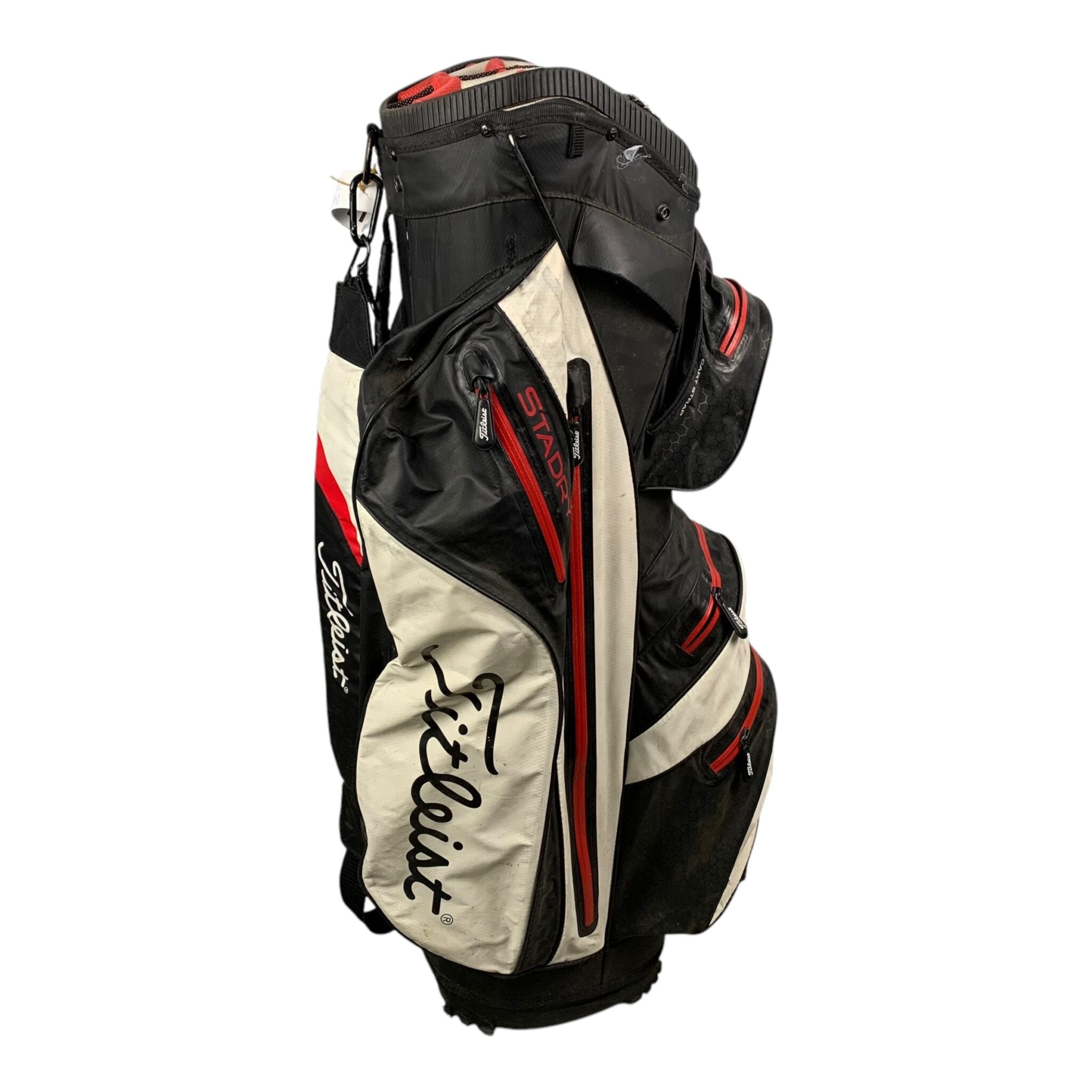 Titleist StaDry CartBag / Black/White/Red / 14 Rum