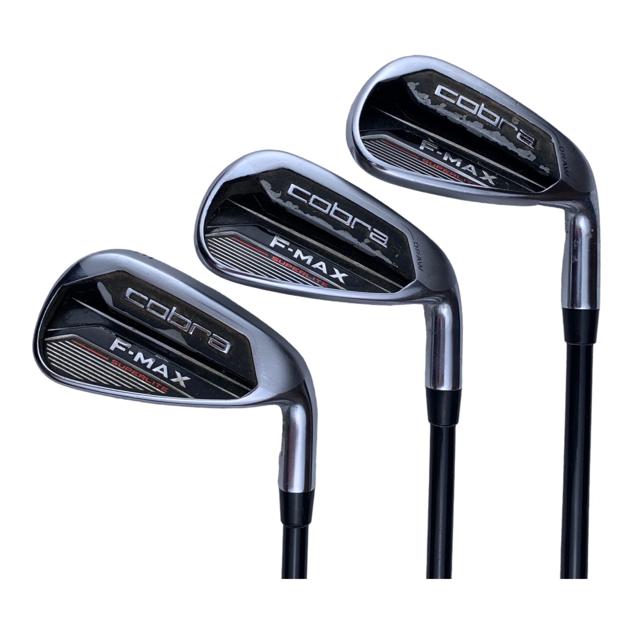 Cobra F-Max SuperLite jernsæt / Flex Regular / Længde = -1" / 4H-5H-6-PW+S / Grafit