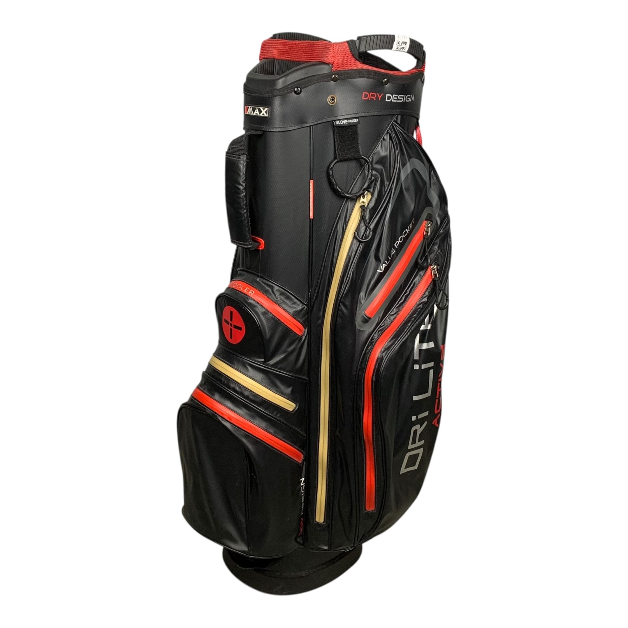 Big Max Drylite Active Cartbag / Black/Red / 15-Rum