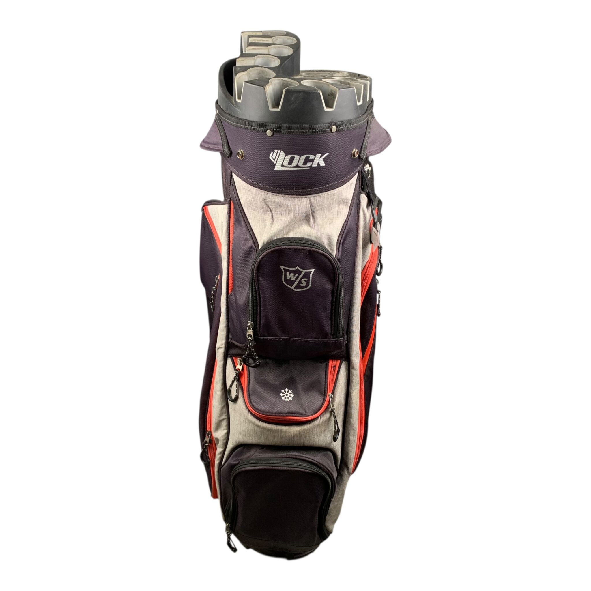 Wilson ILock Cartbag / Black/Grey/Red/ Divider-Top