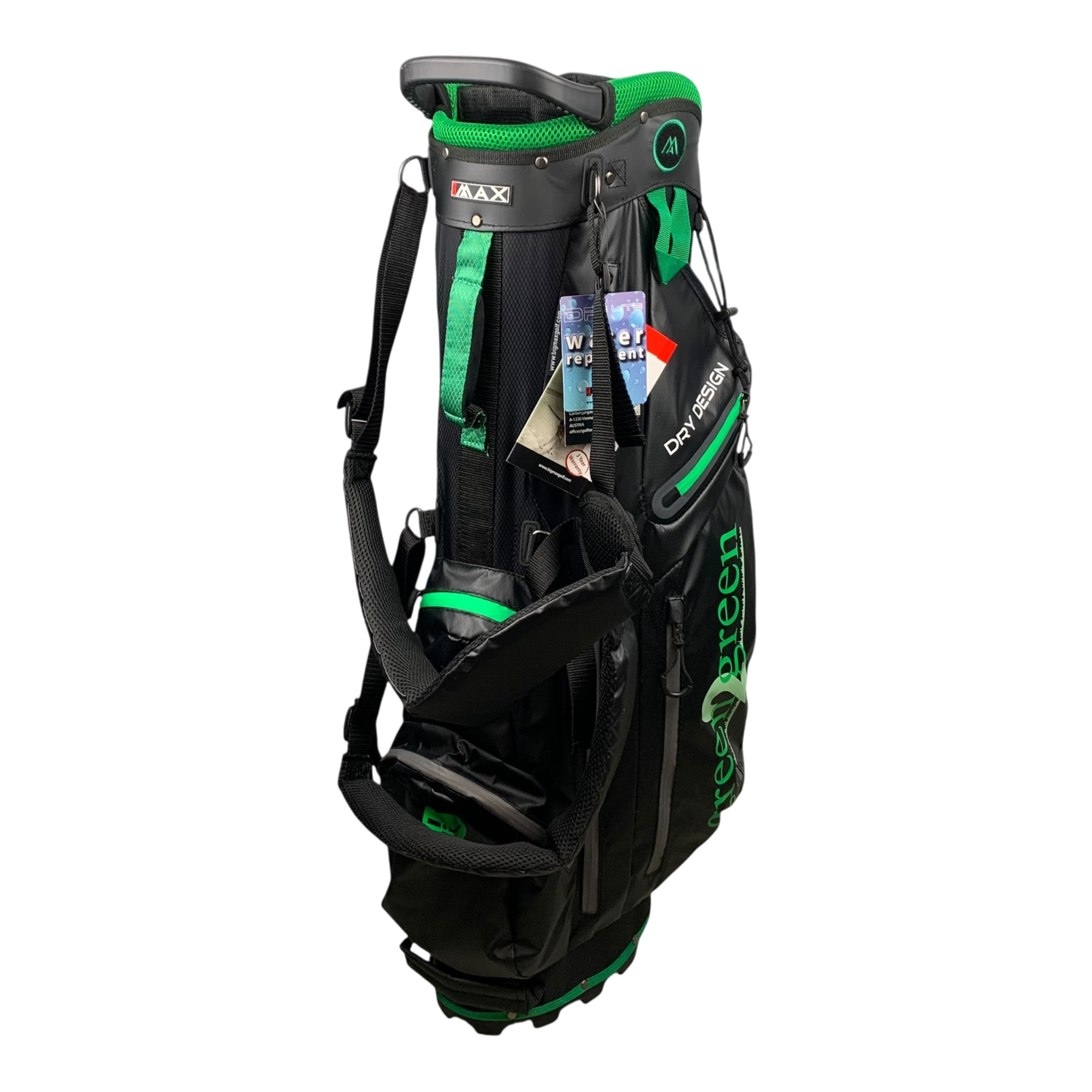 Big Max Green 2 Green Stand Bag / 5-Way / Black hovedbillede - brugt golf udstyr i god stand