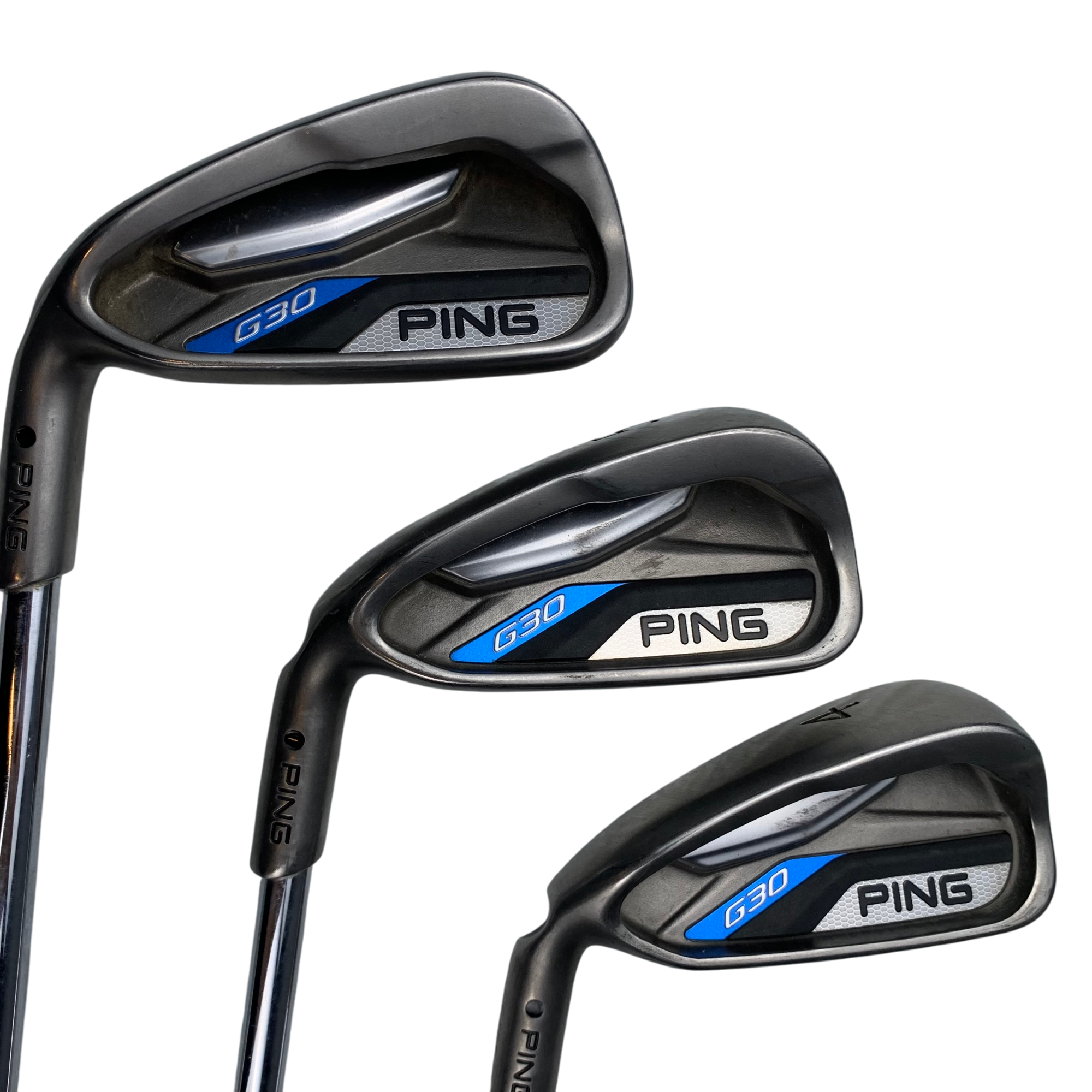 PING G30 Jernsæt / Flex Stiff / 4-LW / Stål Venstre hovedbillede - brugt golf udstyr i god stand