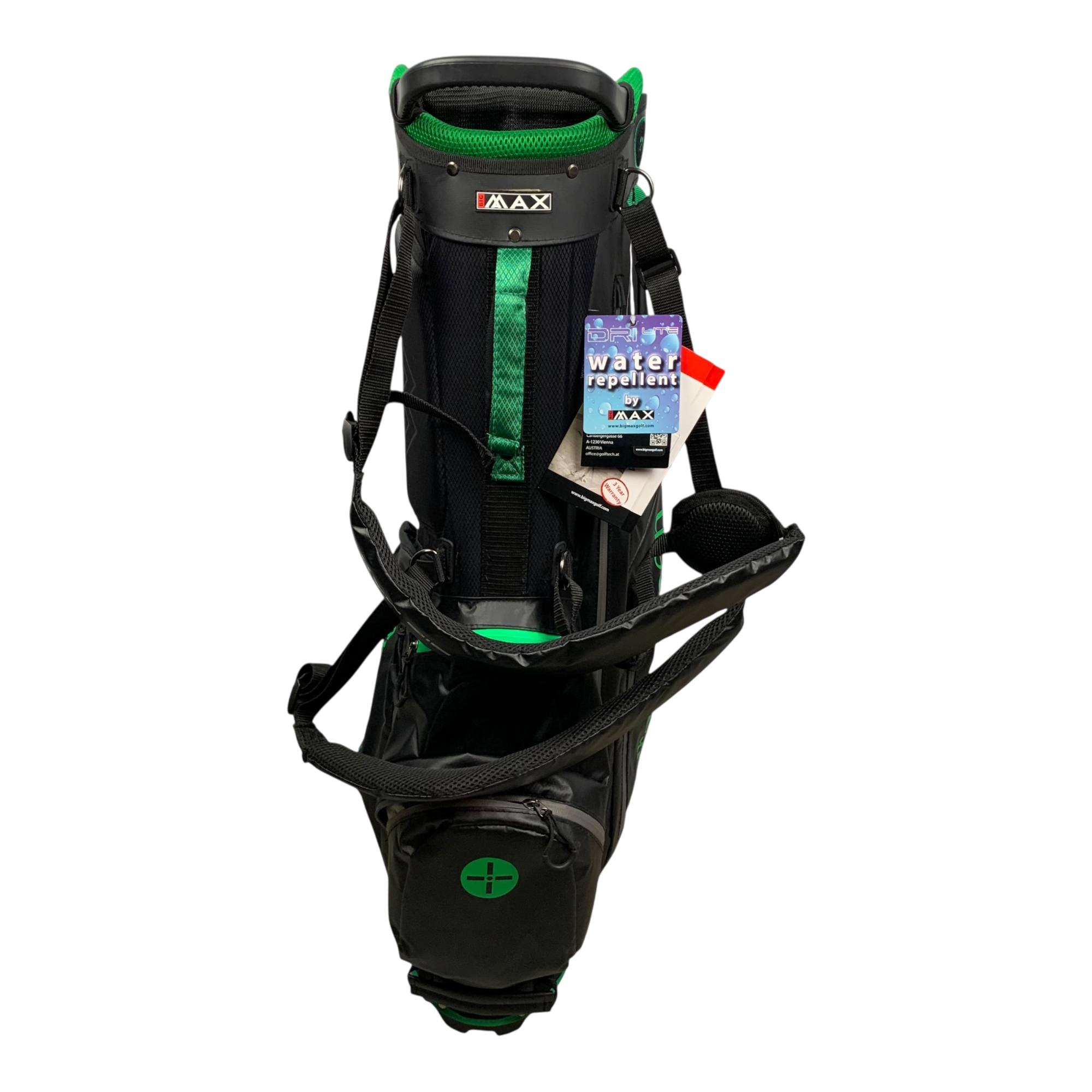 Big Max Green2Green Dry Design Stand Bag / 4-Way / Black galleri billede 2 - brugt golf udstyr i god stand
