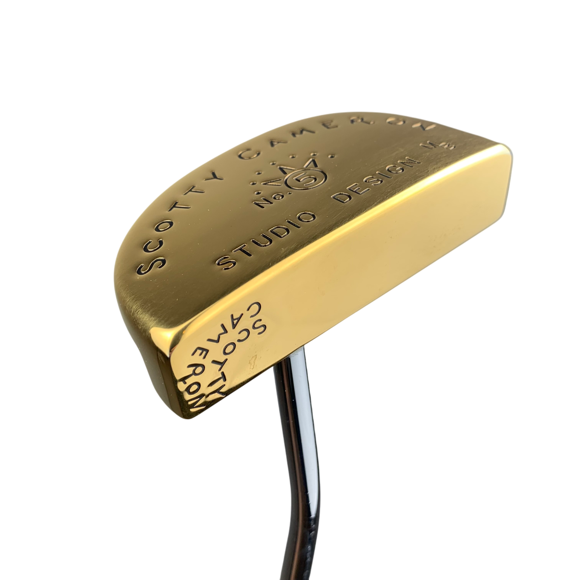 Titleist Scotty Cameron Studio Design 5. MB - 24k Gold - 1 of 1 Putter / 34" galleri billede 3 - brugt golf udstyr i god stand