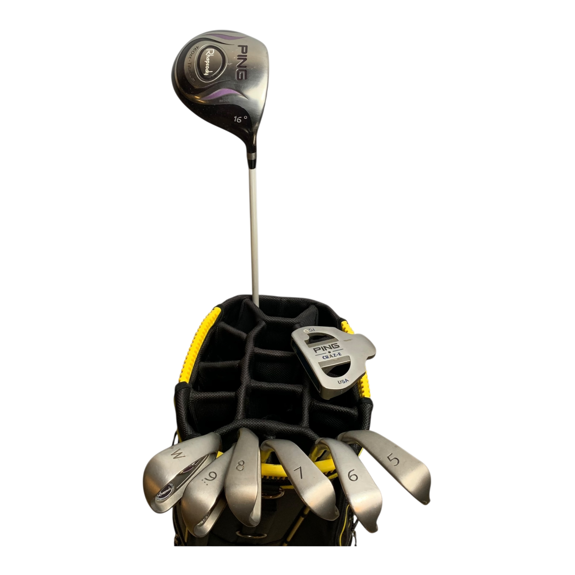 PING Komplet Sæt M. Bag / Flex Ladies / Graphite galleri billede 5 - brugt golf udstyr i god stand